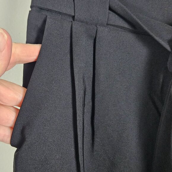 Grace Karin Womens Small High Waist Elegant Casual Pants With Belt & Ankle Tie - Picture 9 of 13